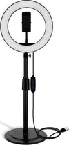 Luce-Led-Ad-Anello-Luminoso-Per-Selfie-Staffa-Da-Tavolo-10w-Diametro-26cm-Bd2607