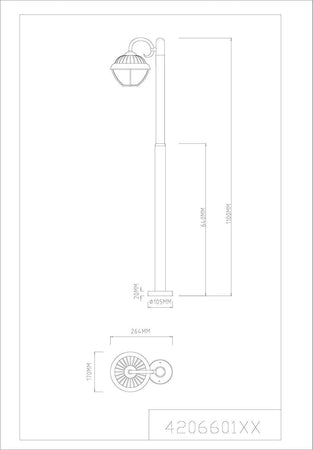 Luce LED Esterna in Alluminio, 6 W, 110 cm, Bianco [Classe di efficienza energetica A] Illuminazione/Illuminazione per esterni/Lampade da parete Scontolo.net - Potenza, Commerciovirtuoso.it