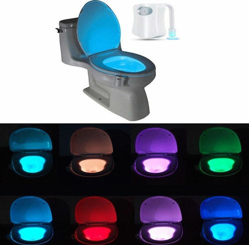 Luce-led-illuminazione-Notturna-8-colori-water-toilet-WC-bagno-sensore-movimento