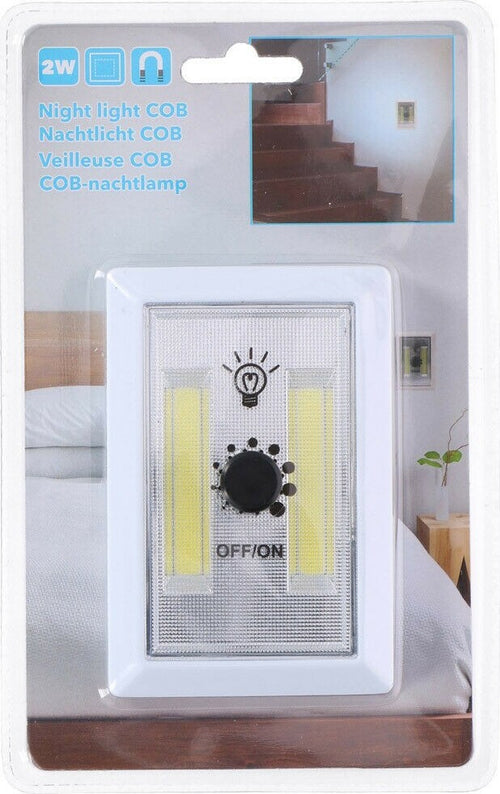 Luce Notturna 2xcob 2 W Da Notte Buio Sicurezza Interruttore Regolabile Casa, arredamento e bricolage > Illuminazione da interno > Lampade Led Trade Shop italia - Napoli, Commerciovirtuoso.it