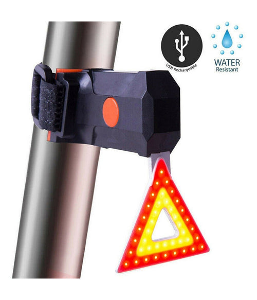 Luce Posteriore Bici Triangolo Luci Di Coda Impermeabile Ricaricabile Te-b0081