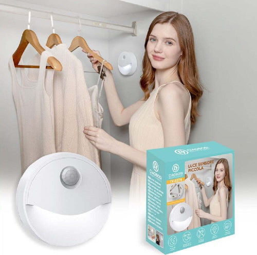 Luce Sensore Di Movimento Led Casa Crepuscolare Notturna Armadi Piccola Tx-8374 Illuminazione/Illuminazione per interni/Illuminazione speciale/Luci notturne Trade Shop italia - Napoli, Commerciovirtuoso.it