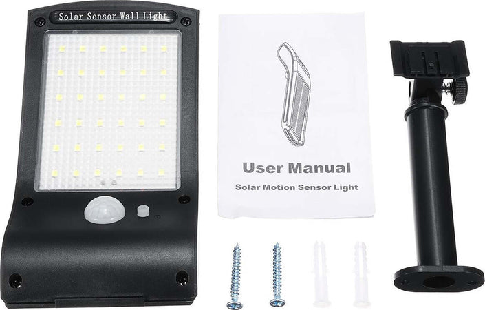 Luce Solare Applique 36 Led Da Parete Sensore Di Movimento Giardino Linq L808b Illuminazione/Illuminazione per esterni/Lampade da parete Trade Shop italia - Napoli, Commerciovirtuoso.it