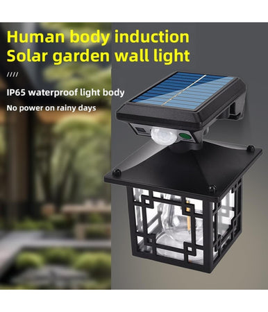 Luce Solare Da Esterno Sensore Movimento Ip65 Lampada Da Parete Giardino Cortile