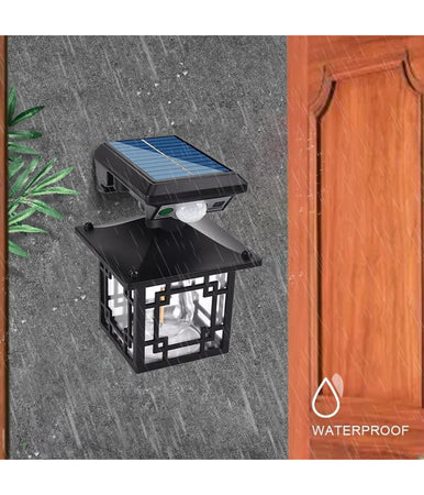 Luce Solare Da Esterno Sensore Movimento Ip65 Lampada Da Parete Giardino Cortile