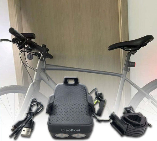 Luce Torcia Anteriore Per Bici Bicicletta Con Campanello Incorporato Ipx6 T-9293 Sport e tempo libero/Attività ricreative all'aperto/Ciclismo/Luci e riflettori/Fanalini anteriori Trade Shop italia - Napoli, Commerciovirtuoso.it