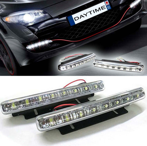 LUCI AUTO 8 LED PER FANALE DAYTIME - DIURNE WATERPROOF DC 12V PARAURTI AUTO  Trade Shop italia - Napoli, Commerciovirtuoso.it