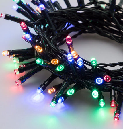 Luci di natale catena a batteria da 20 led 5 mm multicolor con cavo nero Casa e cucina/Decorazioni per interni/Addobbi e decorazioni per ricorrenze/Decorazioni natalizie/Luci natalizie/Catene luminose per interni MagiediNatale.it - Altamura, Commerciovirtuoso.it