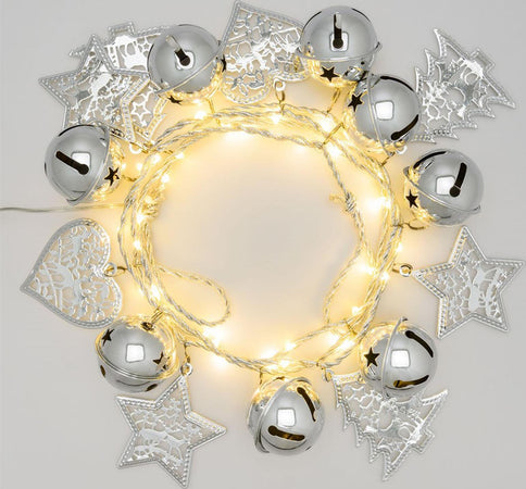 Luci di natale catena con Micro Led e filo e decori in metallo a batteria per interno Casa e cucina/Decorazioni per interni/Addobbi e decorazioni per ricorrenze/Decorazioni natalizie/Luci natalizie/Catene luminose per interni MagiediNatale.it - Altamura, Commerciovirtuoso.it