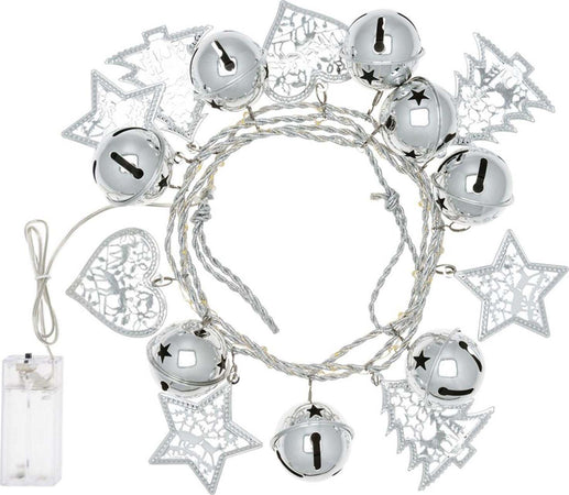 Luci di natale catena con Micro Led e filo e decori in metallo a batteria per interno Casa e cucina/Decorazioni per interni/Addobbi e decorazioni per ricorrenze/Decorazioni natalizie/Luci natalizie/Catene luminose per interni MagiediNatale.it - Altamura, Commerciovirtuoso.it