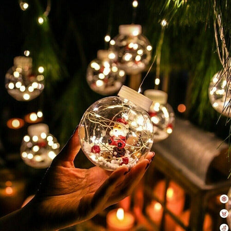 LUCI-DI-NATALE-SFERE-BABBO-NATALE-TENDA-NATALIZIA-LUMINOSA-LED-3MT-10-PALLE-Multicolore