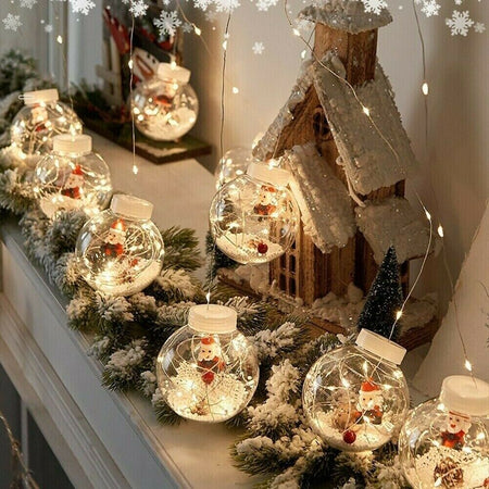 LUCI-DI-NATALE-SFERE-BABBO-NATALE-TENDA-NATALIZIA-LUMINOSA-LED-3MT-10-PALLE-Multicolore
