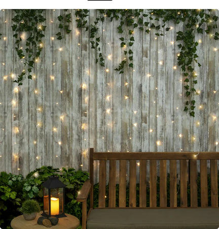 Luci-Di-Natale-Tende-A-Cascata-200led-Con-Sincronizzazione-Musicale-A-Batteria-Con-Telecomando-Luce-Caldo-O-Rgb