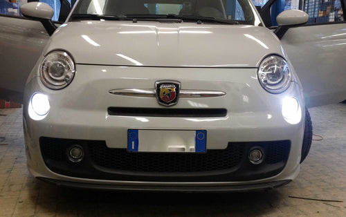 2 LUCI FIAT 500L 2017 LED DIURNE KIT DRL T20 W21/5W 7443 36 LED CANBUS NO ERRORE BIANCO GHIACCIO 6000K