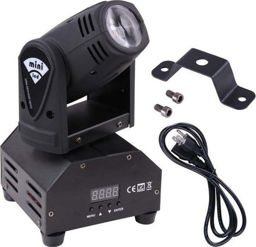 Luci-Dj-Mini-Moving-Head-Beam-Led-12w-Cree-Mini-Teste-Mobili-Fascio-Stretto