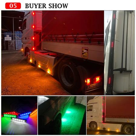 Coppia 2 Luci LED Ingombro 12-24V Laterali 6SMD 2835 indicatore Direzione Camion Camper Bus Auto