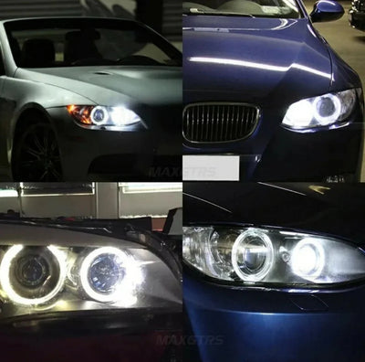 COPPIA LUCI DI POSIZIONE BMW SERIE 1 COUPE' CABRIOLET 6 LED T10 CANBUS NO ERORRE BIANCO 6000K CON LENTE FRONTALE