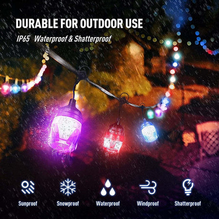 Luci Per Esterni A Led Rgb 14 Lampadine Dimmerabili Sincronizzate Impermeabili Articoli da Giardino > Illuminazione da esterno > Lampade per esterno Trade Shop italia - Napoli, Commerciovirtuoso.it