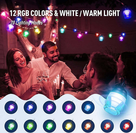 Luci Per Esterni A Led Rgb 14 Lampadine Dimmerabili Sincronizzate Impermeabili Articoli da Giardino > Illuminazione da esterno > Lampade per esterno Trade Shop italia - Napoli, Commerciovirtuoso.it