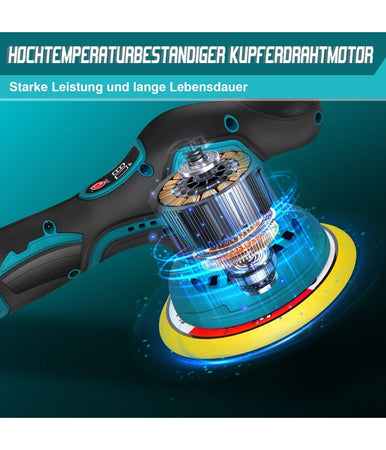 Lucidatrice Rotorbitale 2 Batterie 12 V 2000 Mah 8 Velocità Levigatrice Per Auto