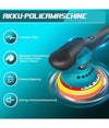 Lucidatrice Rotorbitale 2 Batterie 12 V 2000 Mah 8 Velocità Levigatrice Per Auto