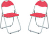 LUCIE-ROUND---Set-di-2-sedie-pieghevole-salvaspazio-Rosso-Milani-Home