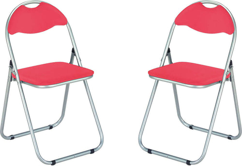 LUCIE-ROUND---Set-di-2-sedie-pieghevole-salvaspazio-Rosso-Milani-Home