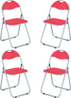 LUCIE-ROUND---Set-di-4-sedie-pieghevole-salvaspazio-Rosso-Milani-Home