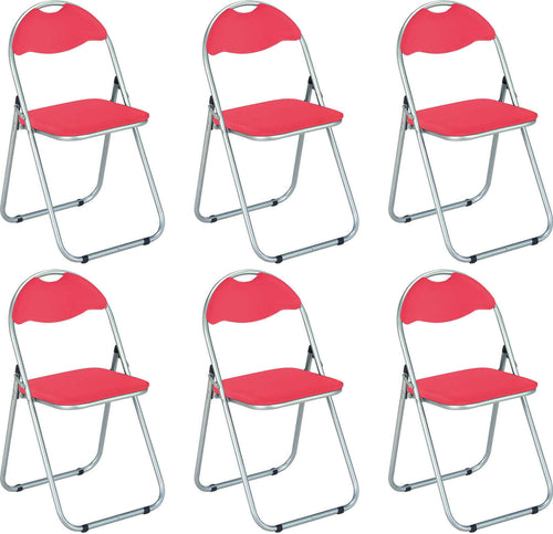 LUCIE-ROUND---Set-di-6-sedie-pieghevole-salvaspazio-Rosso-Milani-Home