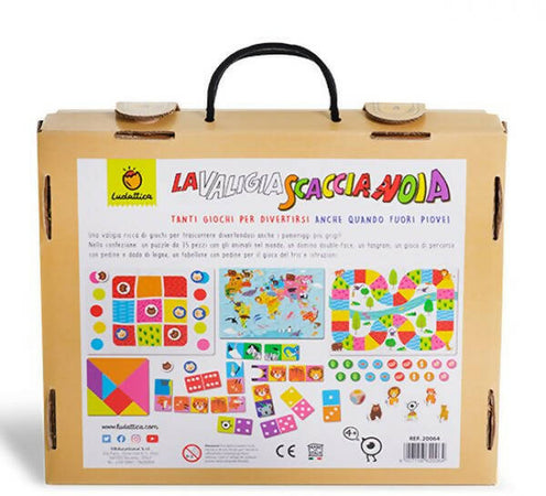 Ludattica La Valigia Scaccia Noia Valigetta Giocattolo Con 6 Giochi Di Società Per Bambini +4 Anni