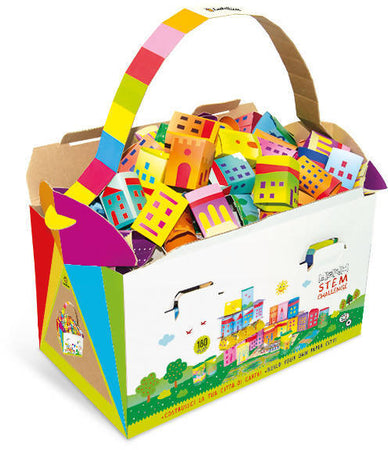 Ludattica Paper Blocks Primi Mattoncini in Carta Da Costruzione Gioco Educativi per Bambini Da 1-3 Anni