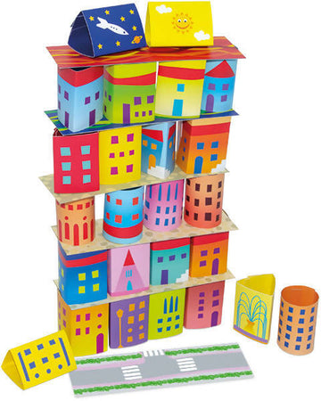 Ludattica Paper Blocks Primi Mattoncini in Carta Da Costruzione Gioco Educativi per Bambini Da 1-3 Anni