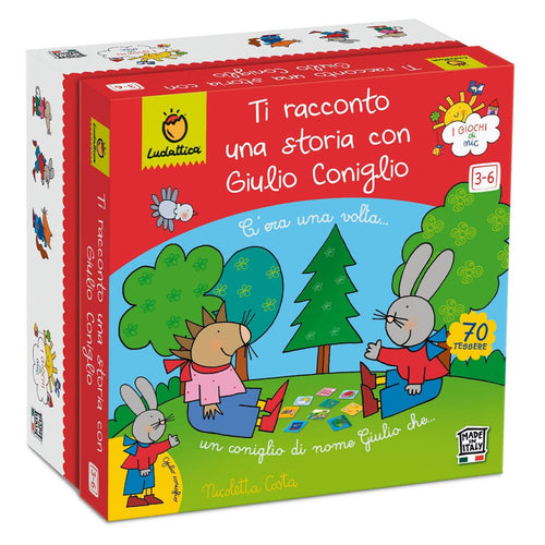 Ludattica Ti Racconto Una Storia Con Giulio Coniglio Nicoletta Costa Gioco per Bambini Racconta Storie Con Tessere 18x18x10cm