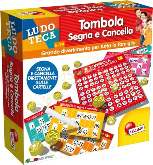 Ludoteca Tombola segna e cancella - Lisciani Giochi e giocattoli/Giochi da tavola di società e accessori/Giochi da tavolo/Giochi di società Eurocartuccia - Pavullo, Commerciovirtuoso.it