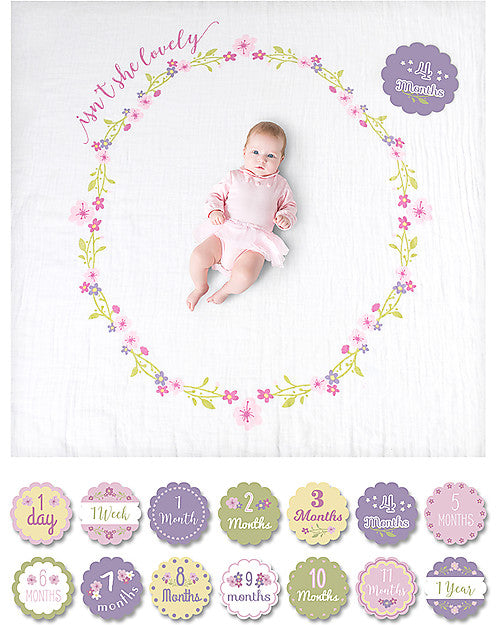 Copertina Lulujo Baby - Isn't She Lovely - in Mussola di Cotone con Kit Cards