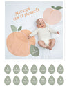 Copertina Lulujo Baby - Sweet as a Peach - in Mussola di Cotone con Kit Cards