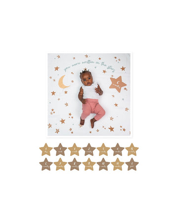 Copertina Lulujo Baby - Written in the Stars - in Mussola di Cotone con Kit Cards