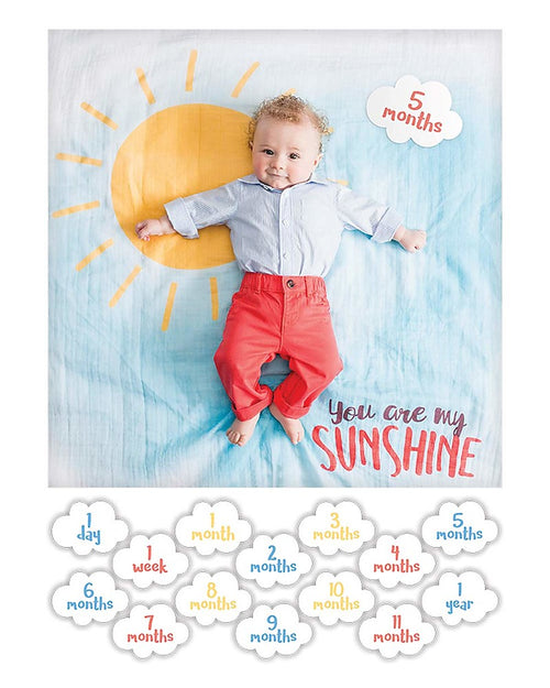 Copertina Lulujo Baby - You Are my Sunshine - in Mussola di Cotone con Kit Cards
