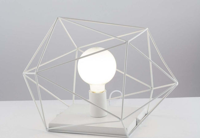 Lume Abraxas Bianco 1Xe27 40,5X29,5X26,5Cm Illuminazione/Illuminazione per interni/Lampade/Lampade da tavolo e abat-jour Led Mall Home - Napoli, Commerciovirtuoso.it