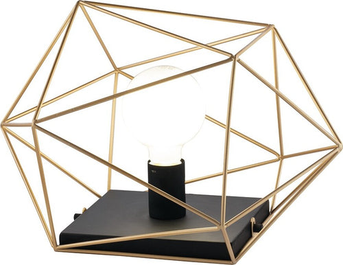 Lume Abraxas Nero/Oro 1Xe27 40,5X29,5X26,5Cm Illuminazione/Illuminazione per interni/Lampade/Lampade da tavolo e abat-jour Led Mall Home - Napoli, Commerciovirtuoso.it