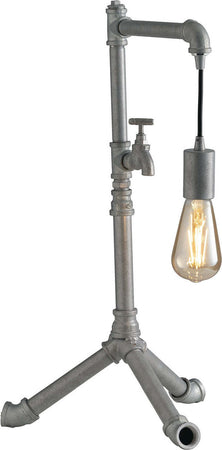 Lume Amarcord Zincato 1Xe27 41X61X30Cm Illuminazione/Illuminazione per interni/Lampade/Lampade da tavolo e abat-jour Led Mall Home - Napoli, Commerciovirtuoso.it