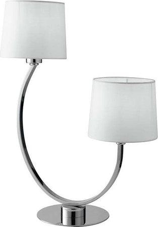 Lume Astoria Cromo 2Xe27 42,5X58,5Cm Illuminazione/Illuminazione per interni/Lampade/Lampade da tavolo e abat-jour Led Mall Home - Napoli, Commerciovirtuoso.it