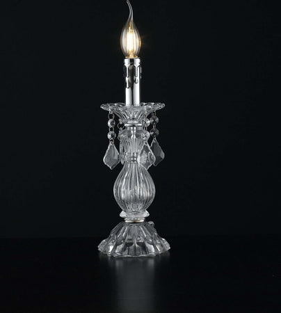 Lume Cristallo Cromo 1Xe14 13X31Cm Illuminazione/Illuminazione per interni/Lampade/Lampade da tavolo e abat-jour Led Mall Home - Napoli, Commerciovirtuoso.it