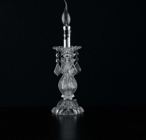 Lume Cristallo Cromo 1Xe14 13X31Cm Illuminazione/Illuminazione per interni/Lampade/Lampade da tavolo e abat-jour Led Mall Home - Napoli, Commerciovirtuoso.it