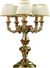 Lume-In-Legno-Classico-Argento-Mecca-Con-Paralume-6-Luci-Rondone