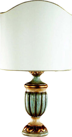 Lume-In-Legno-Classico-Azzurro-Oro-Con-Paralume-1-Luce-Oca