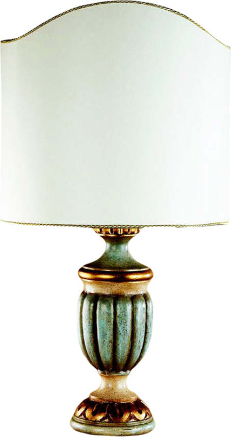 Lume-In-Legno-Classico-Azzurro-Oro-Con-Paralume-1-Luce-Oca