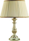 Lume-In-Legno-Classico-Bianco-Argento-Con-Paralume-1-Luce-Cavaliere