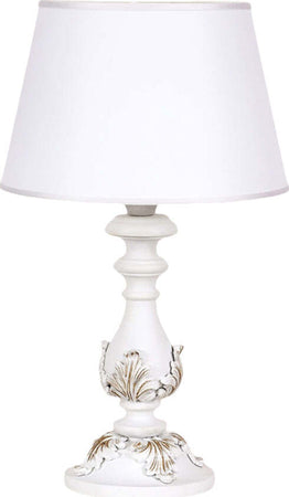 Lume-In-Legno-Classico-Bianco-Opaco-Con-Paralume-1-Luce-Fenicottero