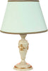 Lume-In-Legno-Classico-Crema-Oro-Con-Paralume-1-Luce-Cigno